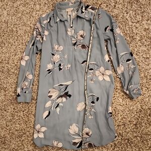 LOFT Floral Long Sleeve Dress
